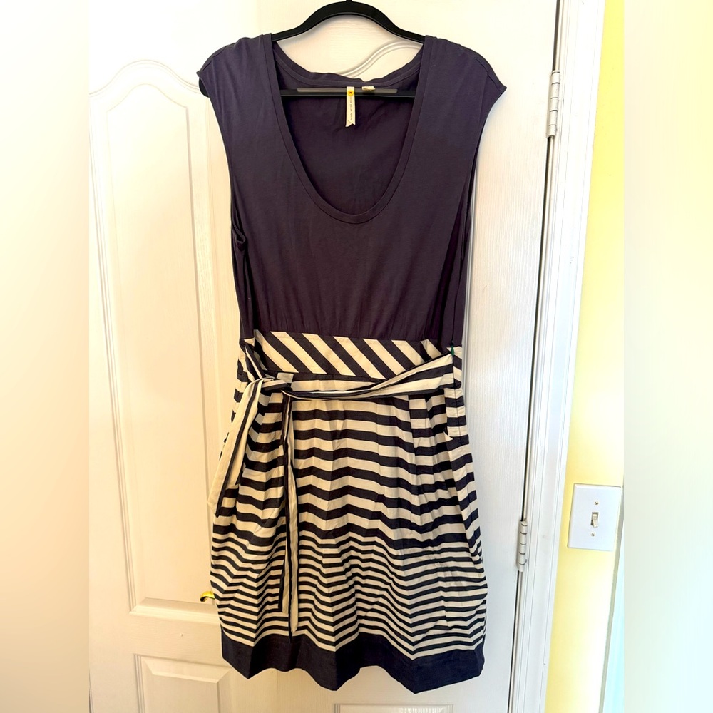 Purple & White Striped Dress from Anthropologie